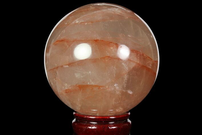 Polished Hematoid (Harlequin) Quartz Sphere - Madagascar #117284